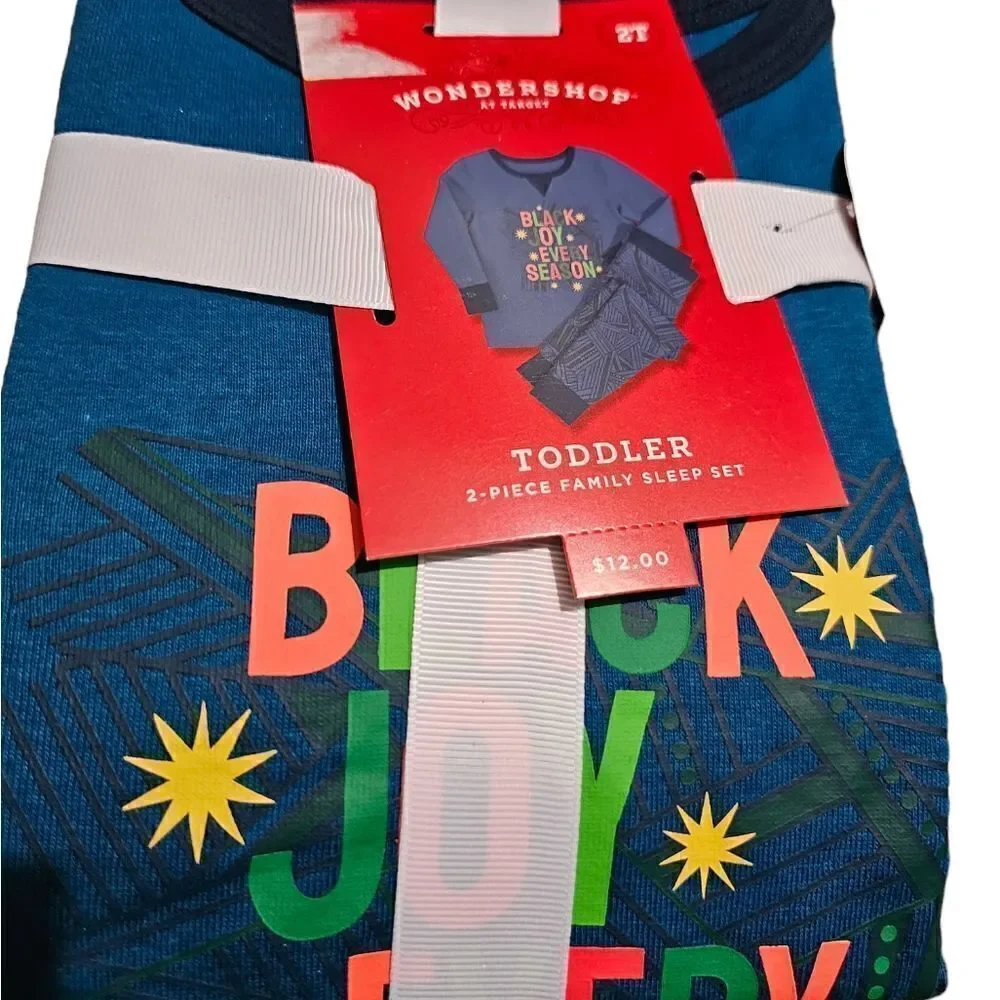 Toddler WONDERSHOP Black Joy Every Season 2‎ Piece Pajama Outfit 2T